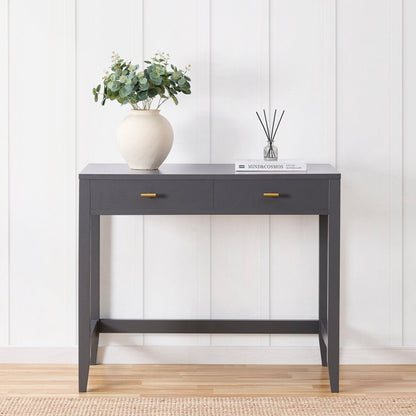 Poppy Console Dressing Table - Charcoal - DUSK