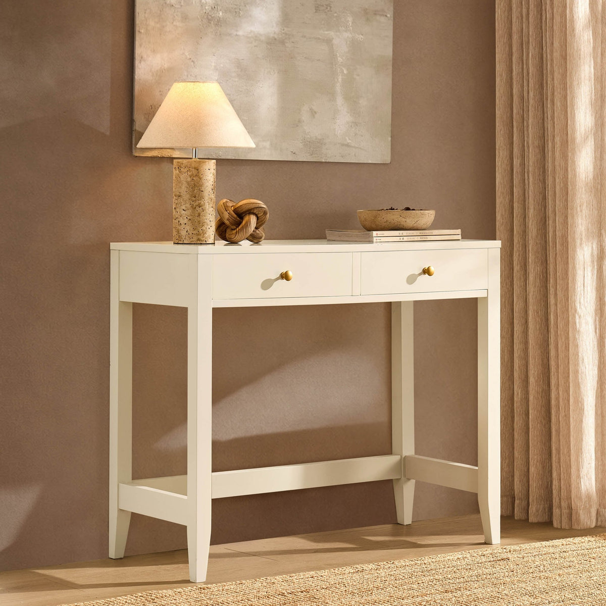 Poppy Console Table - Cream - DUSK