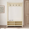 Poppy Hallway Shelf with Hooks - Cream - DUSK