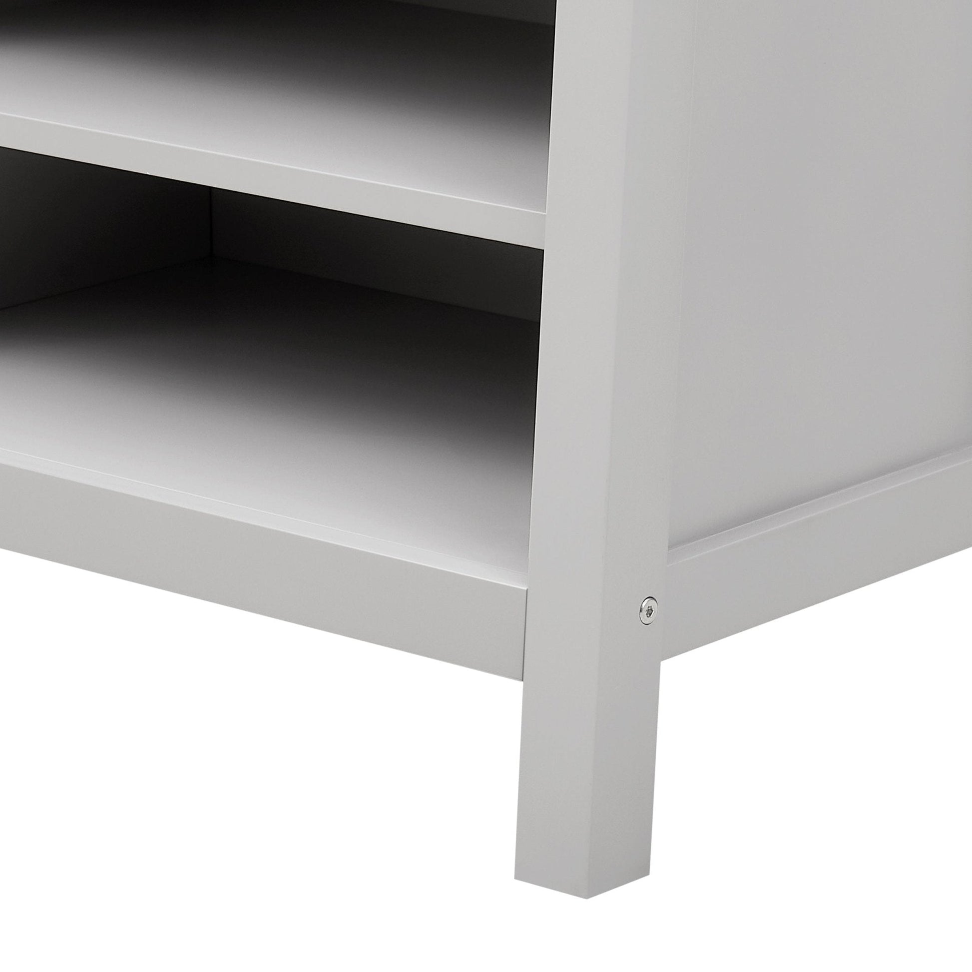 Poppy Hallway Shelf with Hooks - Grey - DUSK