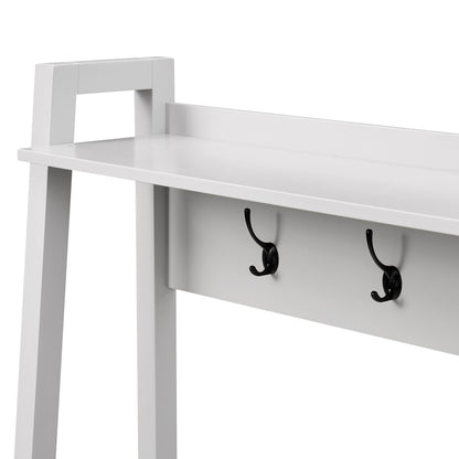 Poppy Hallway Shelf with Hooks - Grey - DUSK