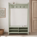 Poppy Hallway Shelf with Hooks - Sage Green - DUSK