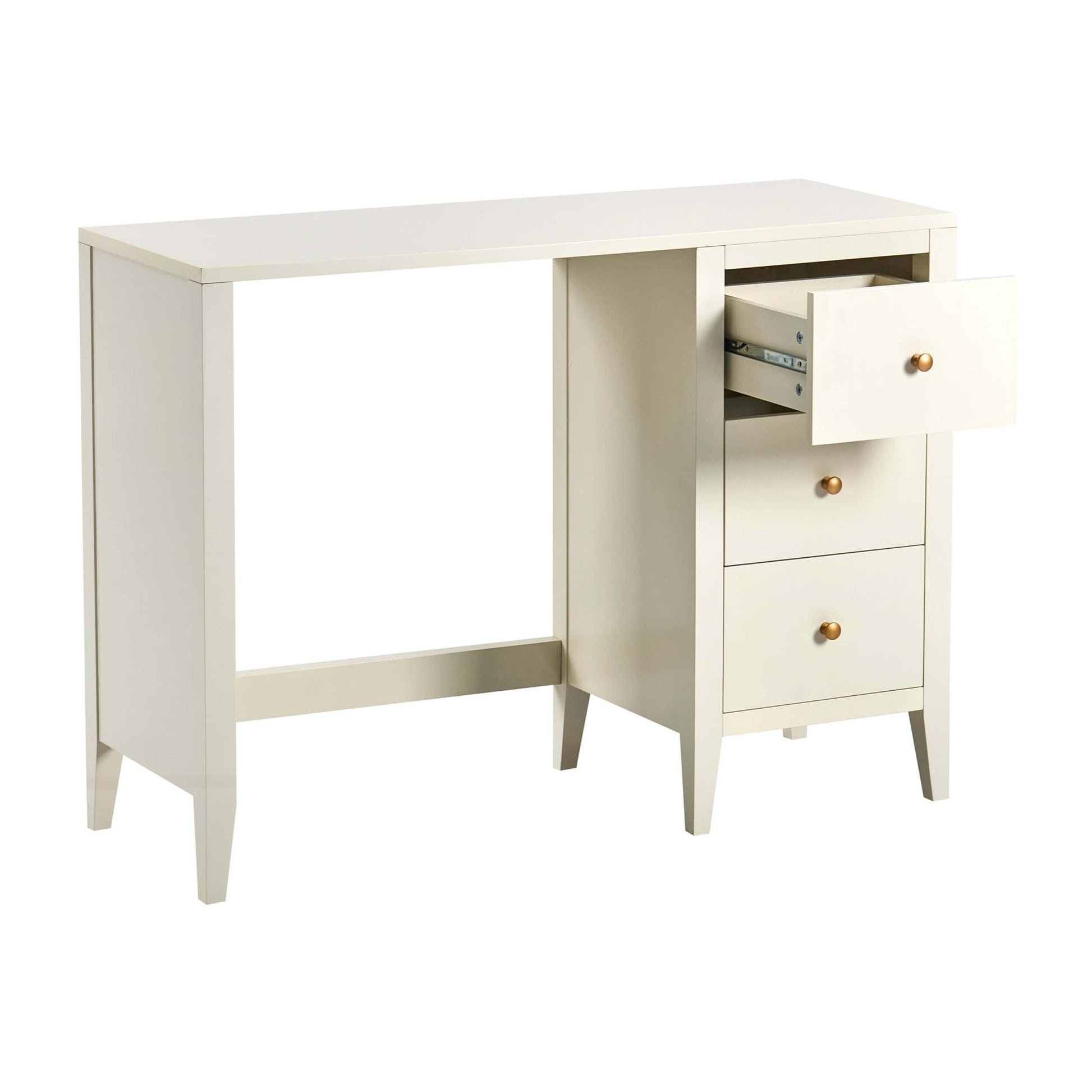 Poppy Large Dressing Table with Drawers - Cream - DUSK