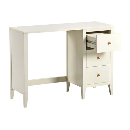 Poppy Large Dressing Table with Drawers - Cream - DUSK