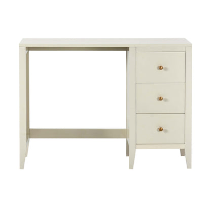 Poppy Large Dressing Table with Drawers - Cream - DUSK