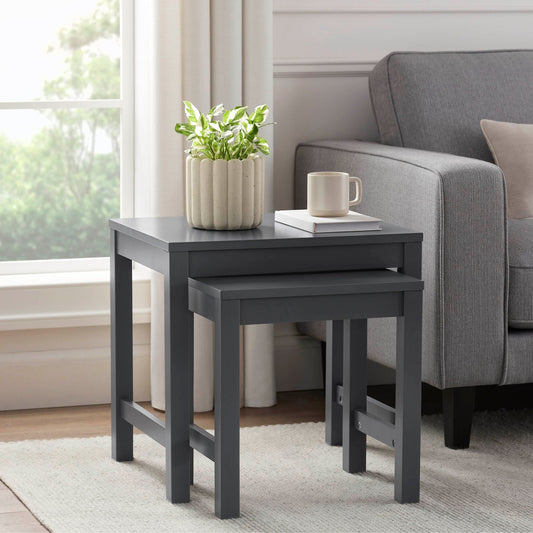 Poppy Nesting Side Table - Charcoal - DUSK