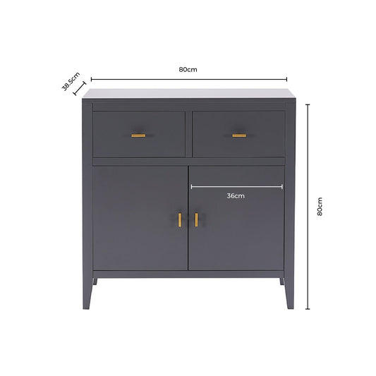 Poppy Small Sideboard - Charcoal - DUSK