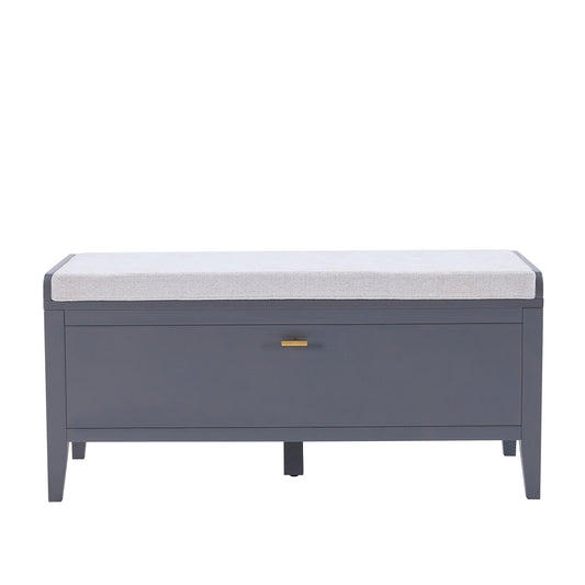 Poppy Storage Cabinet With Seat - Charcoal - DUSK