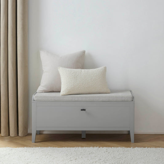 Poppy Storage Cabinet With Seat - Grey - DUSK