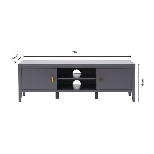 Poppy TV Unit - Charcoal - DUSK