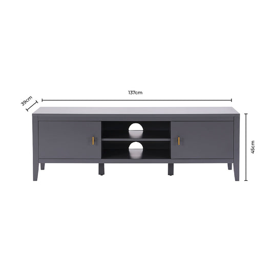 Poppy TV Unit - Grey - DUSK