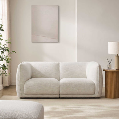 Porto 2 Seater Modular Sofa - Boucle Ivory - DUSK