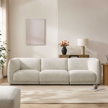 Porto 3 Seater Modular Sofa - Boucle Ivory - DUSK