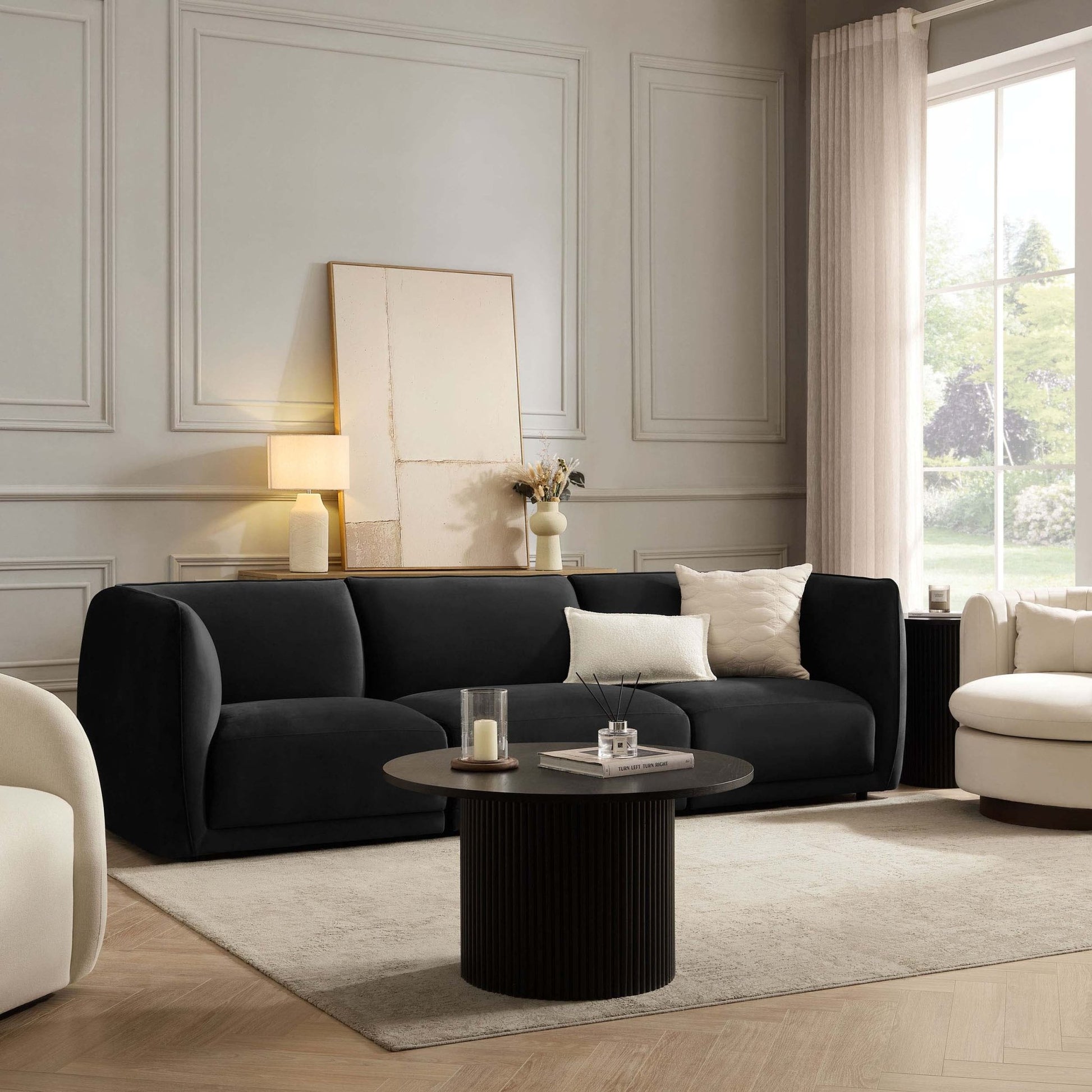 Porto 3 Seater Modular Sofa - Velvet Ink - DUSK