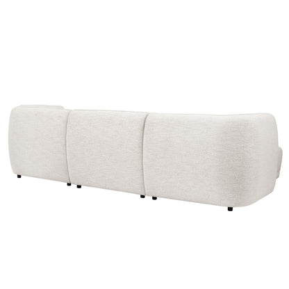 Porto Left Hand Modular Chaise - Boucle Ivory - DUSK