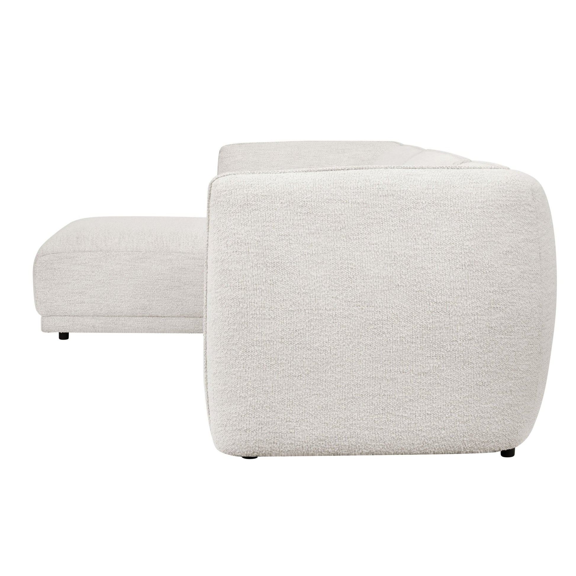 Porto Left Hand Modular Chaise - Boucle Ivory - DUSK