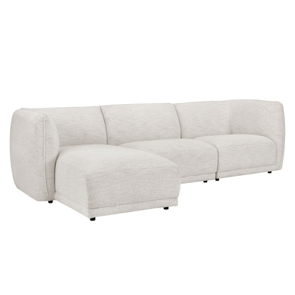 Porto Left Hand Modular Chaise - Boucle Ivory - DUSK