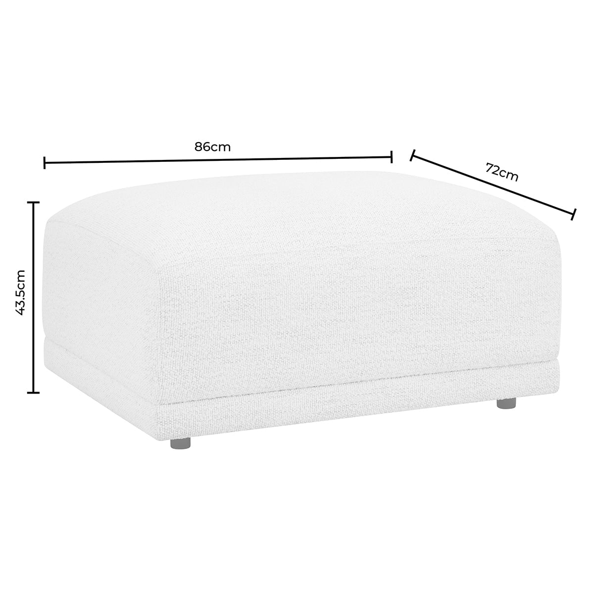 Porto Pouffe - Boucle Ivory - DUSK