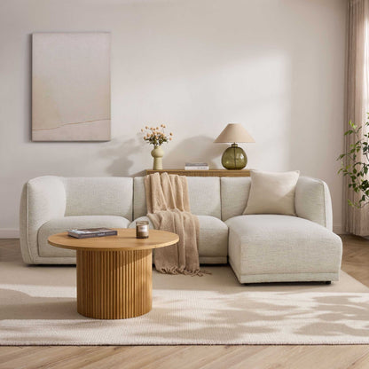 Porto Right Hand Modular Chaise - Boucle Ivory - DUSK