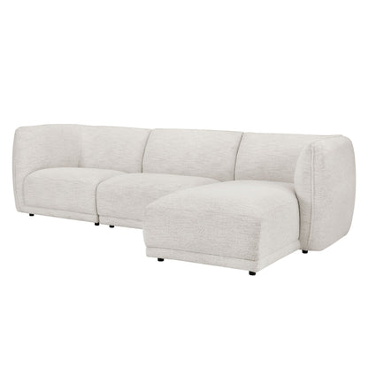 Porto Right Hand Modular Chaise - Boucle Ivory - DUSK