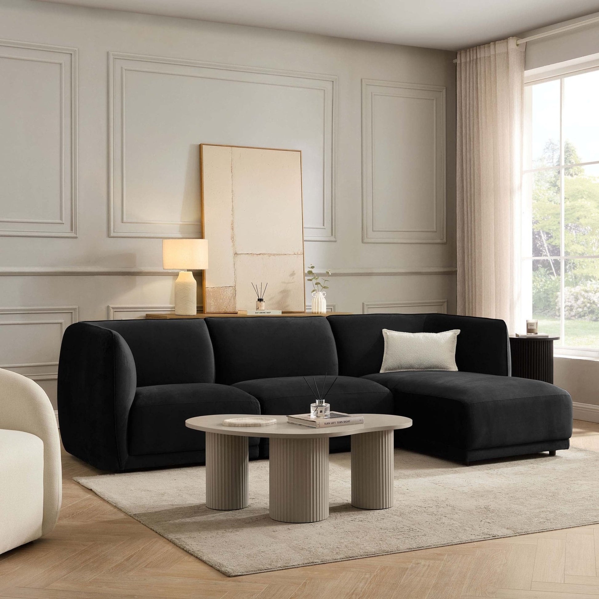 Porto Right Hand Modular Chaise - Velvet Ink - DUSK