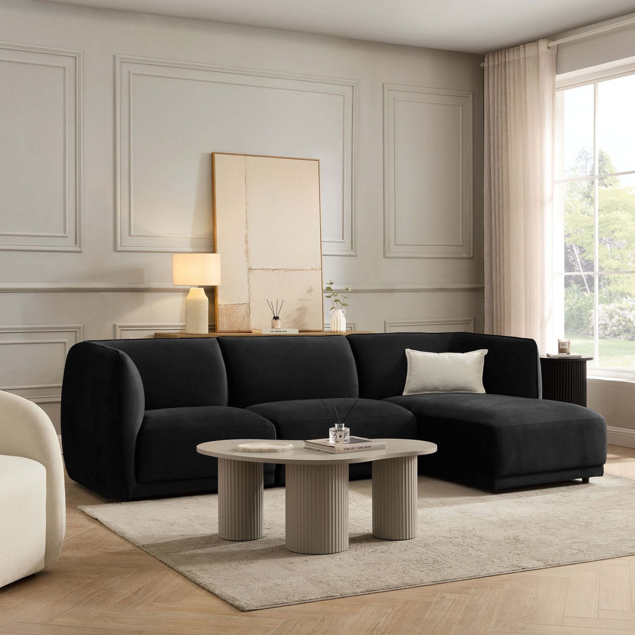 Porto Right Hand Modular Chaise - Velvet Ink - DUSK