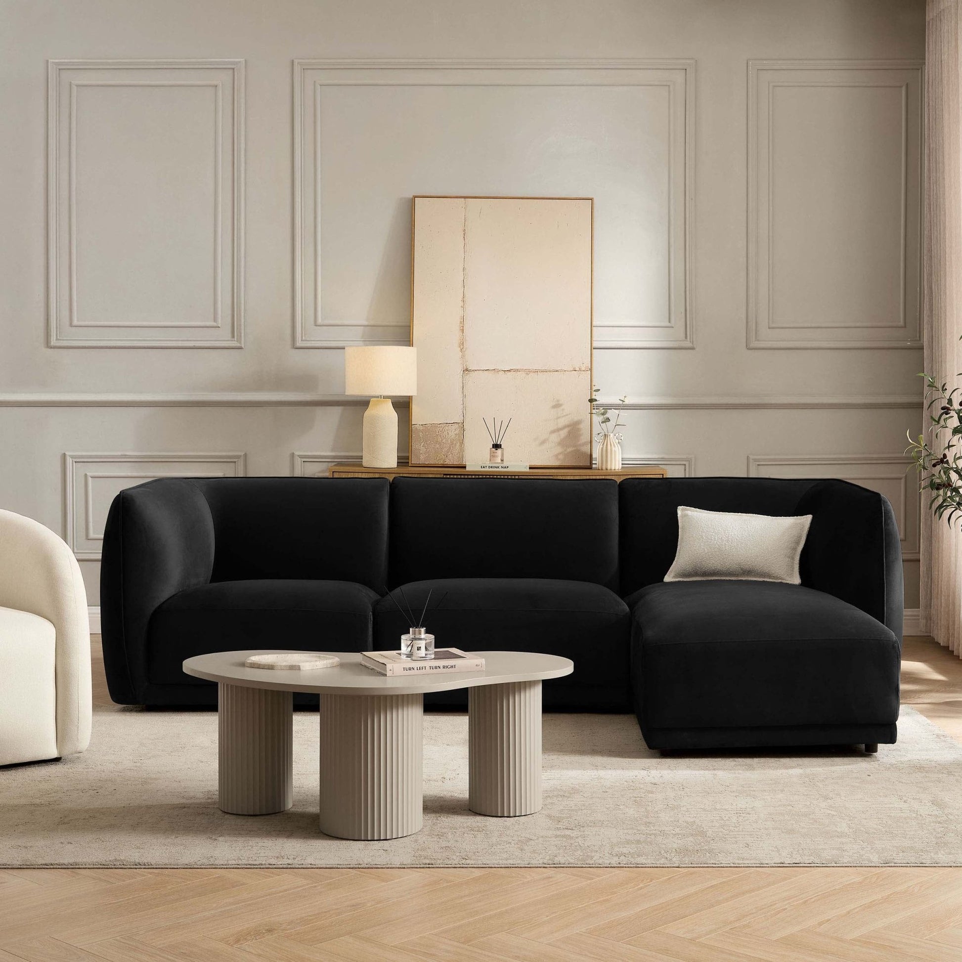 Porto Right Hand Modular Chaise - Velvet Ink - DUSK