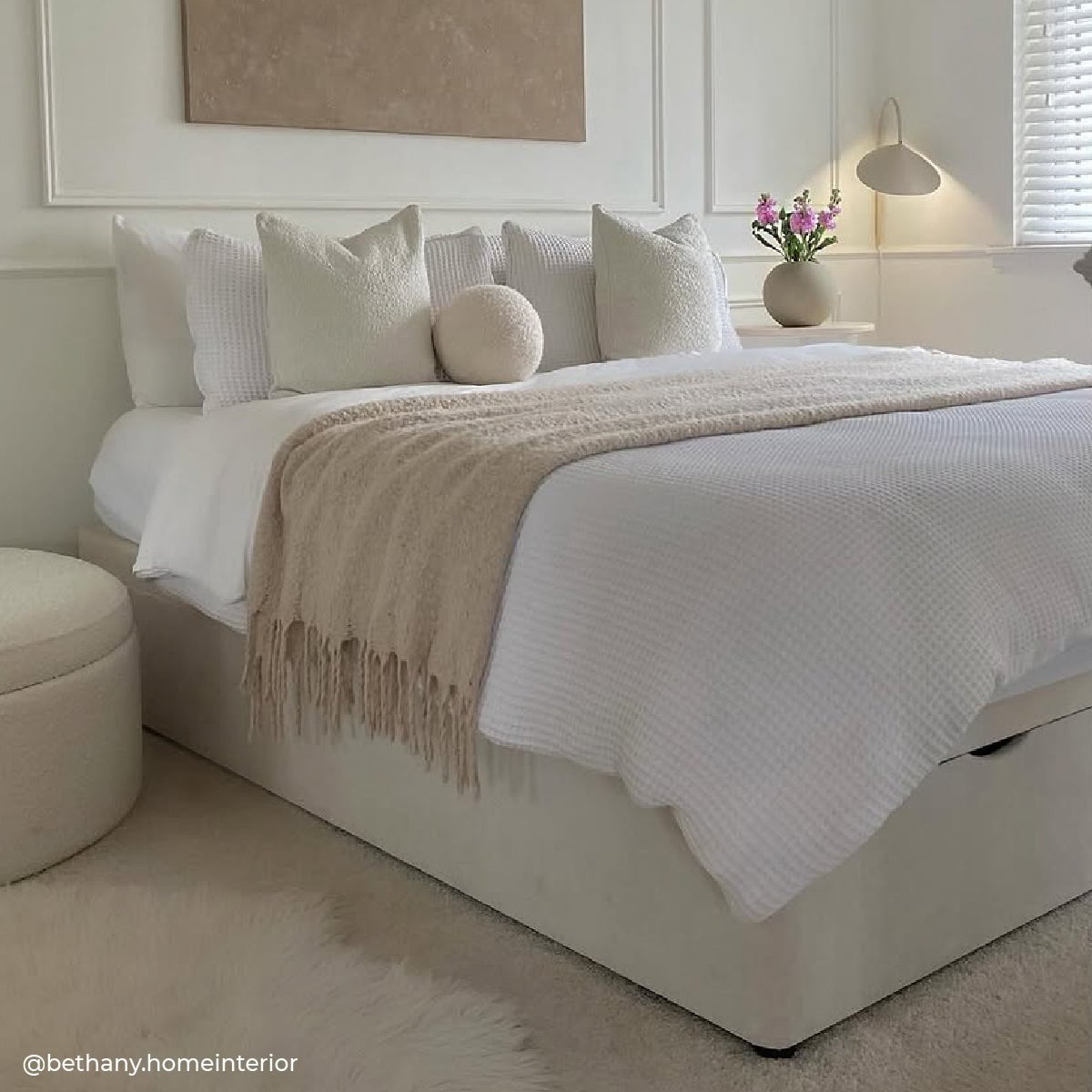 Portofino 200 Thread Count Waffle Duvet Cover - Cotton - White - DUSK