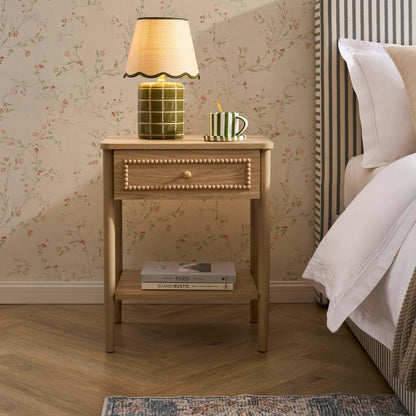 Posy 1 Drawer Nightstand - Light Wood - DUSK