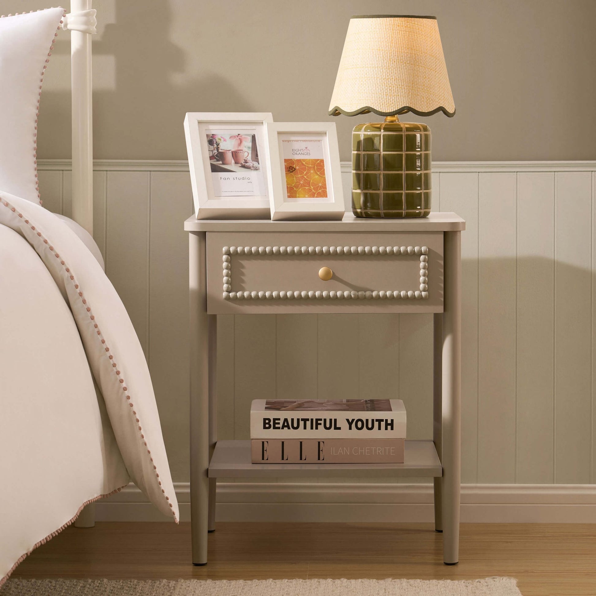 Posy 1 Drawer Nightstand - Taupe - DUSK