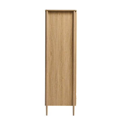 Posy 2 Door Wardrobe with Drawer - Light Wood - DUSK