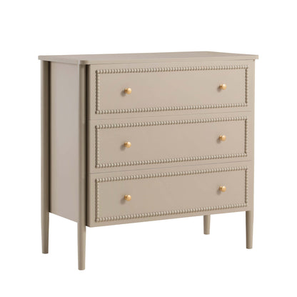 Posy 3 Drawer Chest - Taupe - DUSK