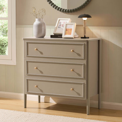 Posy 3 Drawer Chest - Taupe - DUSK