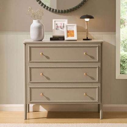 Posy 3 Drawer Chest - Taupe - DUSK