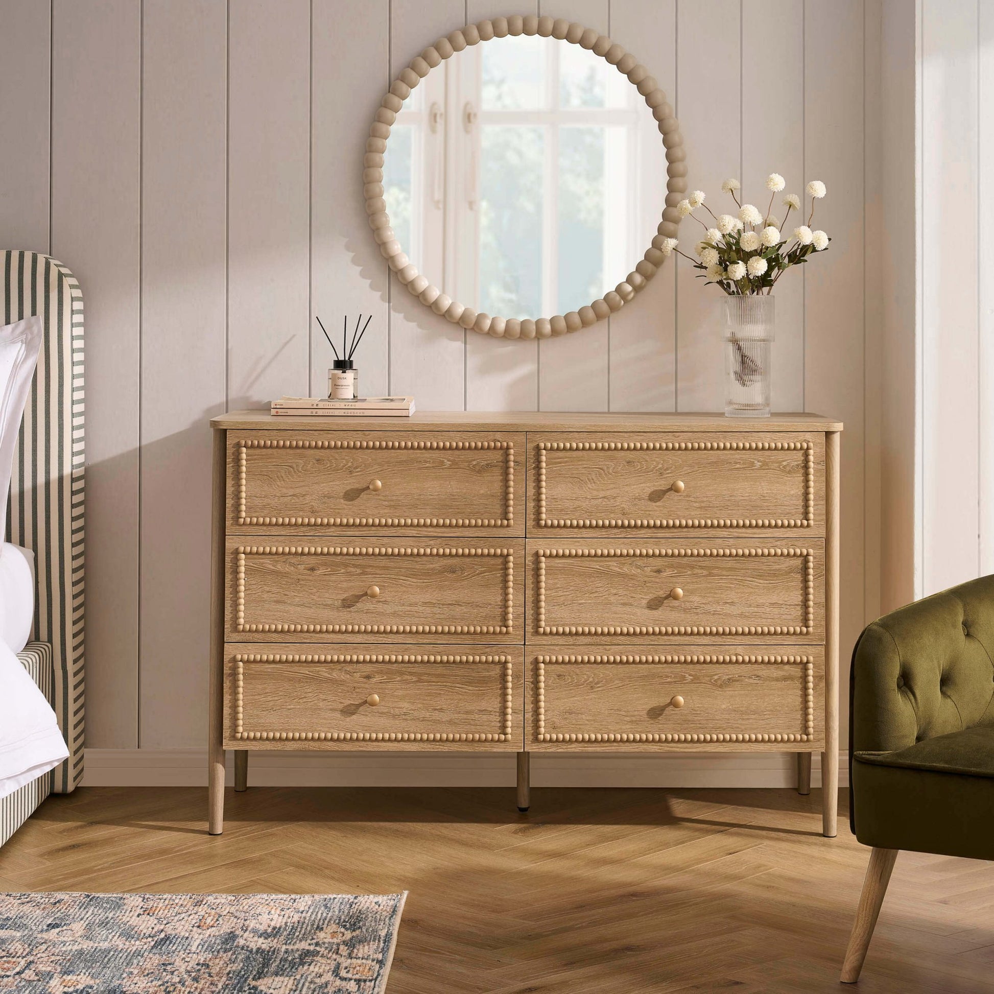 Posy 6 Drawer Chest - Light Wood - DUSK