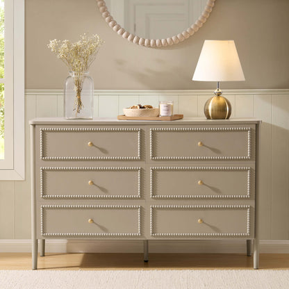 Posy 6 Drawer Chest - Taupe - DUSK