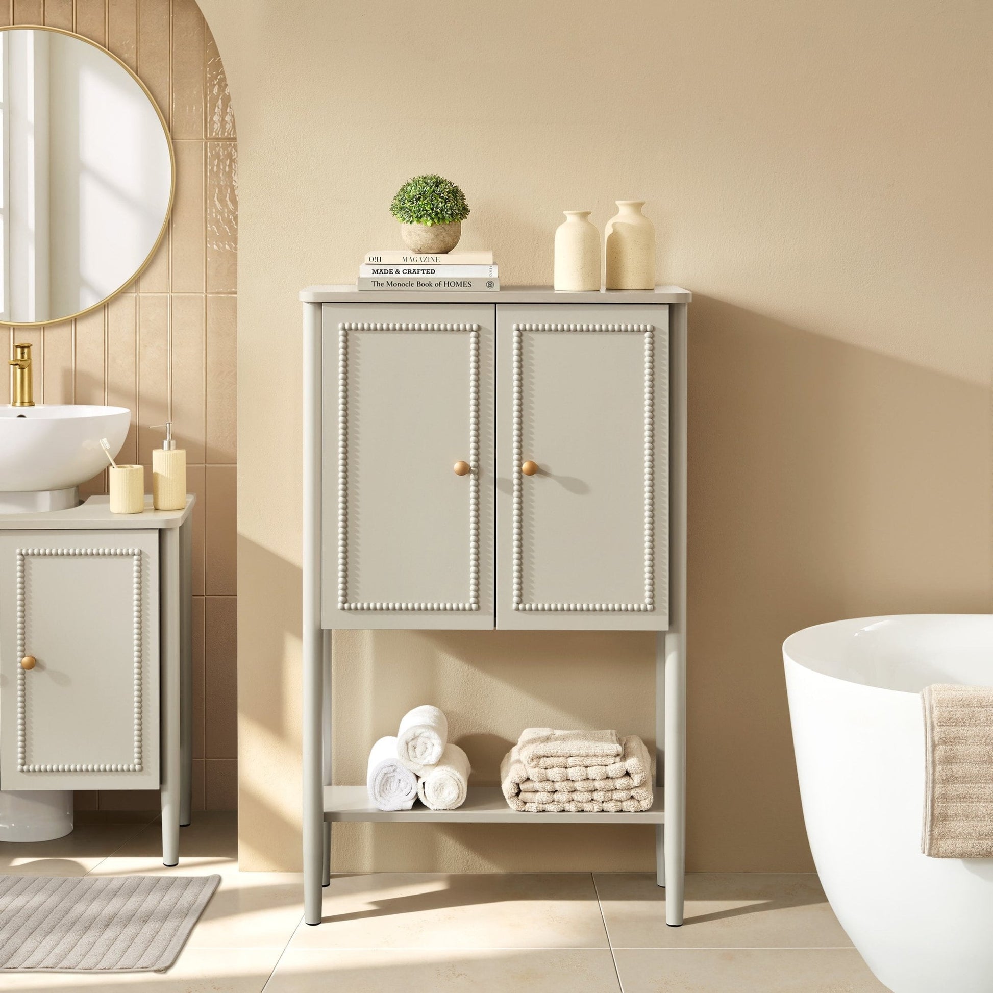 Posy Bathroom Storage Cabinet - Taupe - DUSK