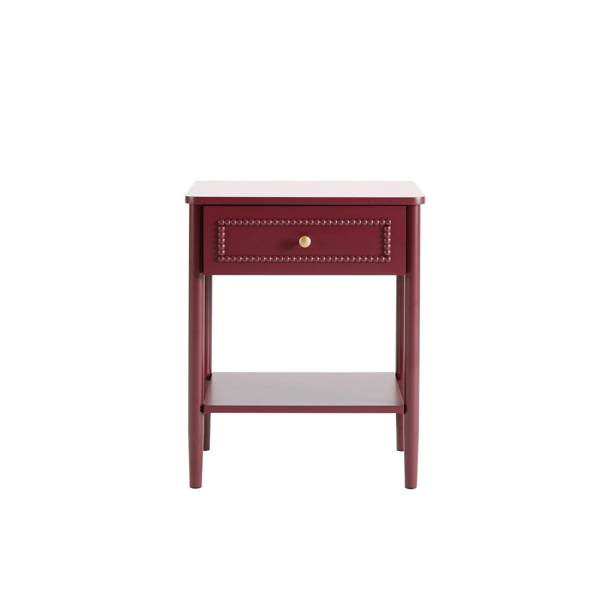 Posy Bobbin 1 Drawer Nightstand - Wine - DUSK