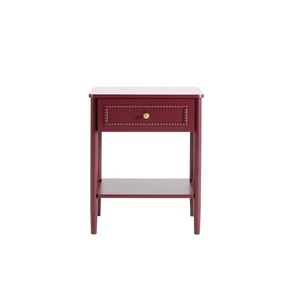 Posy Bobbin 1 Drawer Nightstand - Wine - DUSK