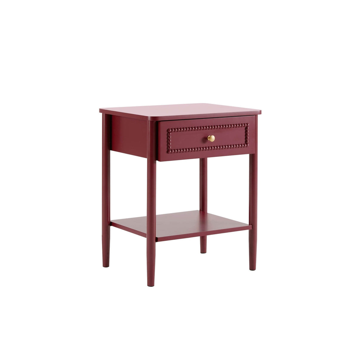 Posy Bobbin 1 Drawer Nightstand - Wine - DUSK
