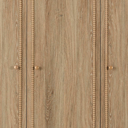 Posy Bobbin 3 Door Wardrobe - Light Wood - DUSK