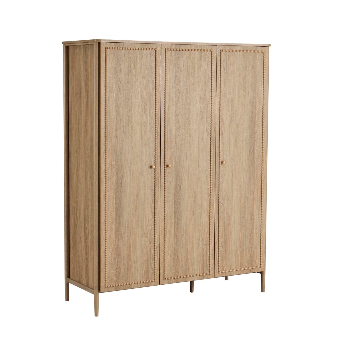 Posy Bobbin 3 Door Wardrobe - Light Wood - DUSK