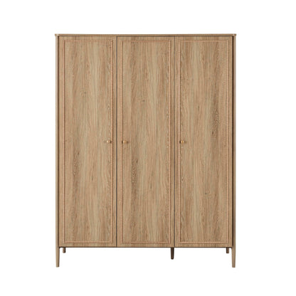 Posy Bobbin 3 Door Wardrobe - Light Wood - DUSK