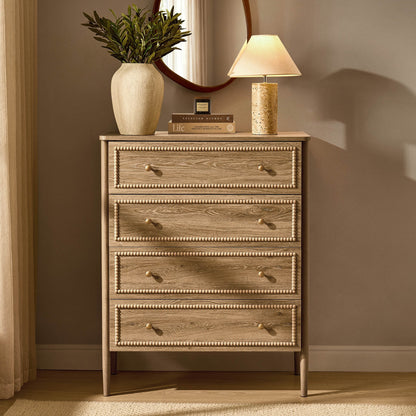 Posy Bobbin 4 Drawer Chest - Light Wood - DUSK