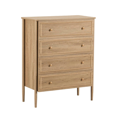 Posy Bobbin 4 Drawer Chest - Light Wood - DUSK