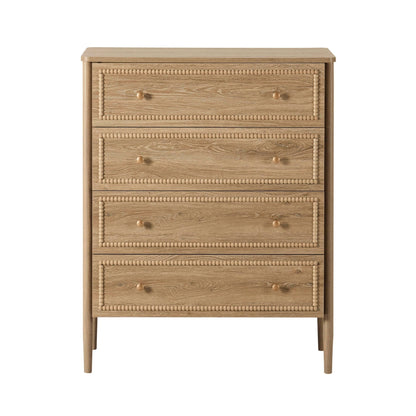 Posy Bobbin 4 Drawer Chest - Light Wood - DUSK