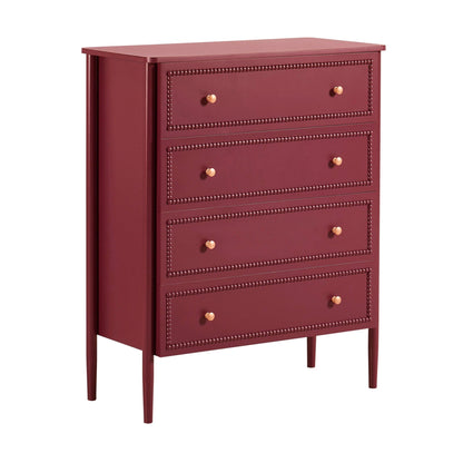 Posy Bobbin 4 Drawer Chest - Wine - DUSK