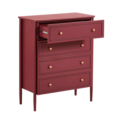 Posy Bobbin 4 Drawer Chest - Wine - DUSK