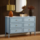 Posy Bobbin 6 Drawer Chest - Sky Blue - DUSK