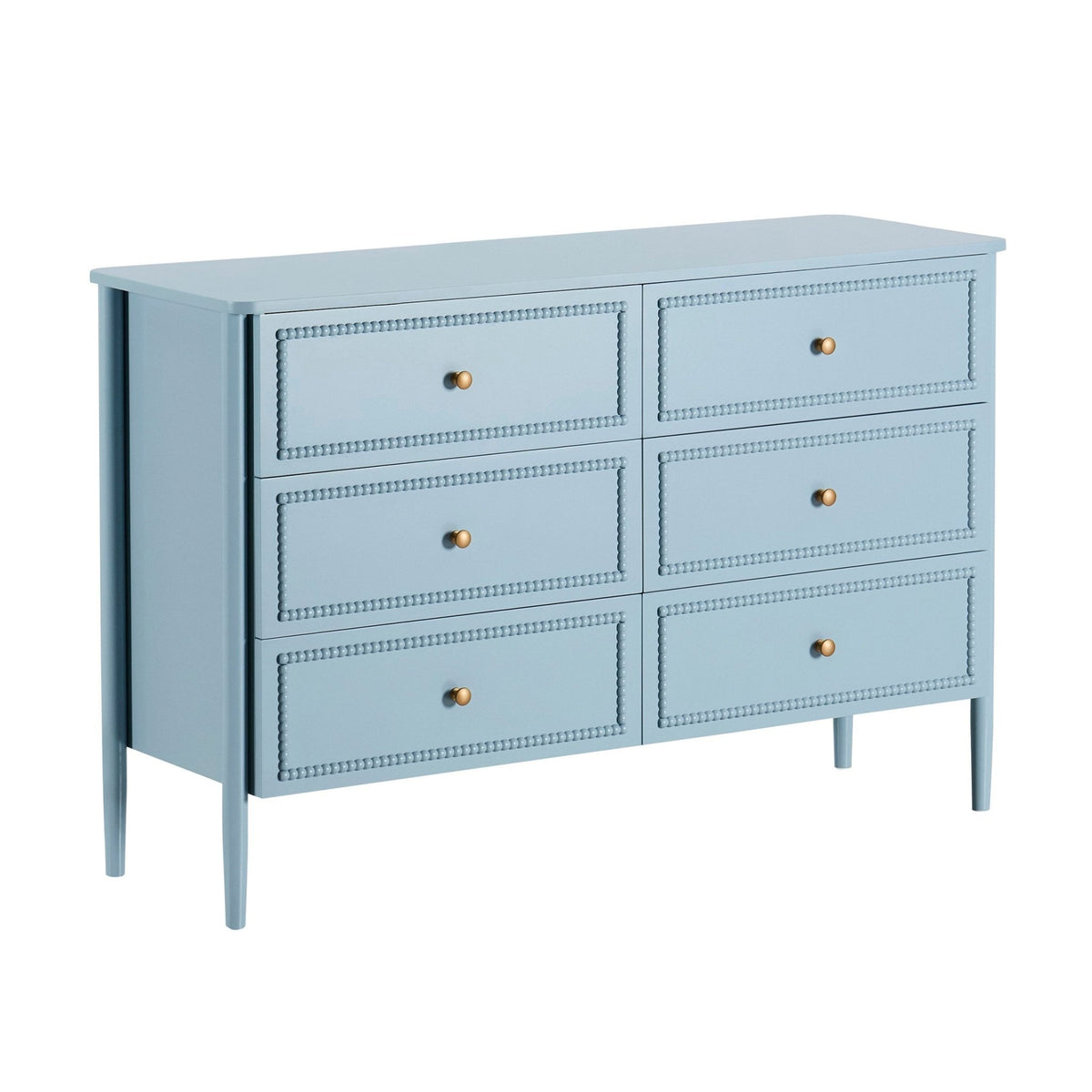 Posy Bobbin 6 Drawer Chest - Sky Blue - DUSK